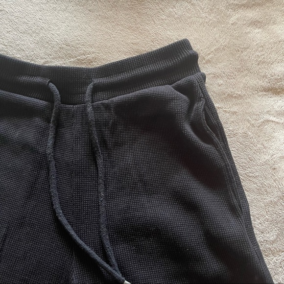 Black Waffle Knit Shorts - Picture 3 of 17